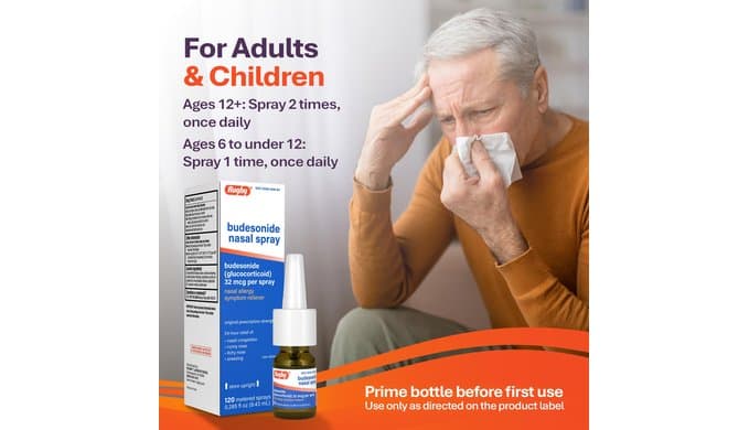 Rugby Budesonide Nasal Spray, Glucocorticoid 32 mcg, 0.285 Fl oz (8.43 mL) thumbnail 5