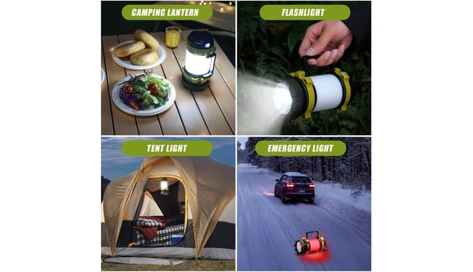 Alpswolf 2Pack Camping Lantern, Rechargeable Flashlight & Emergency Light thumbnail 4