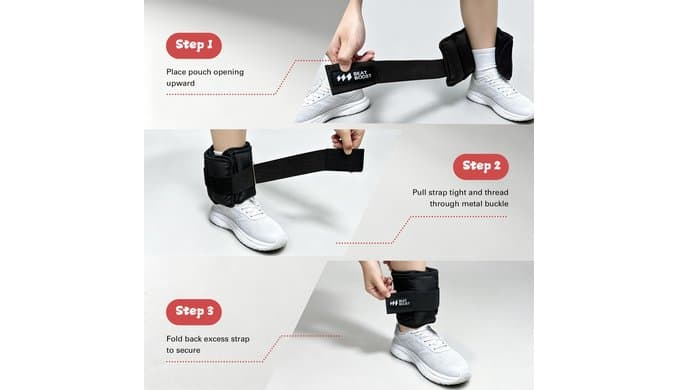 Ankle Weights Adjustable 10lb for Women Men thumbnail 2