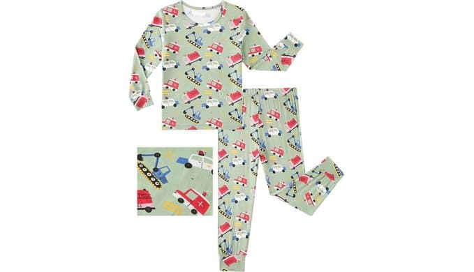Viscose From Bamboo Pajamas Kids PJs for Boys&Girls Toddler Long Sleeve 2-Piece Sleepwear Size 12 Months to 7 Years