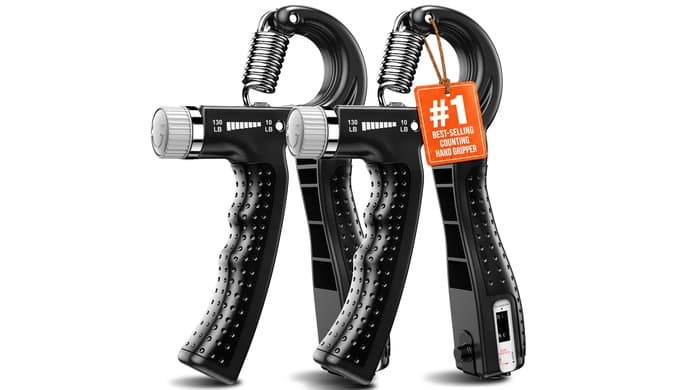 KDG Hand Grip Strengthener 2 Pack Adjustable Resistance 10-130 lbs Forearm Exerciser，Grip Strength Trainer for Muscle Building and Injury Recovery for Athletes thumbnail 1