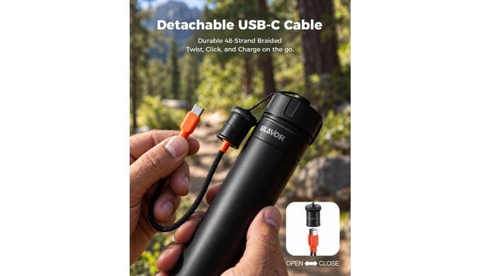 BLAVOR Rugged Power Bank 15000mAh, LiFePO4 Portable Charger IP67 Waterproof thumbnail 2