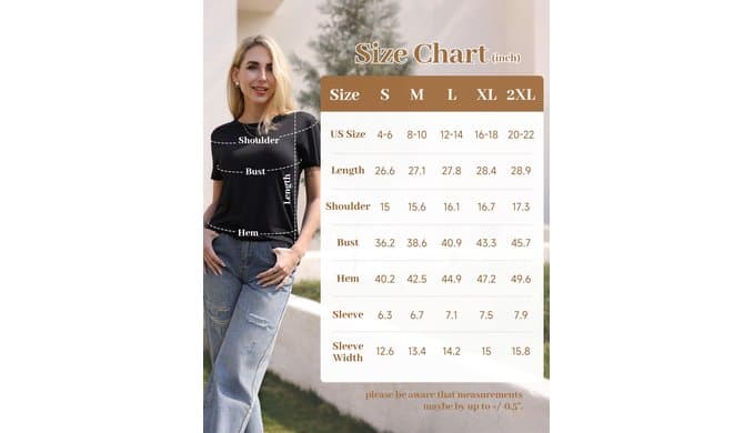 TNNZEET Tshirts for Women - Short Sleeve Spring Summer Tops Loose Fit Shirts Casual Clothes Basic Tees for Vacation 2026 thumbnail 5