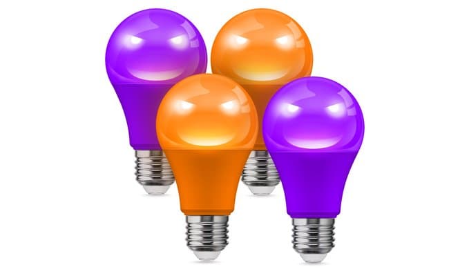 L LOHAS LED Halloween Orange Purple LED Light Bulbs Outdoor [4-Pack] thumbnail 1