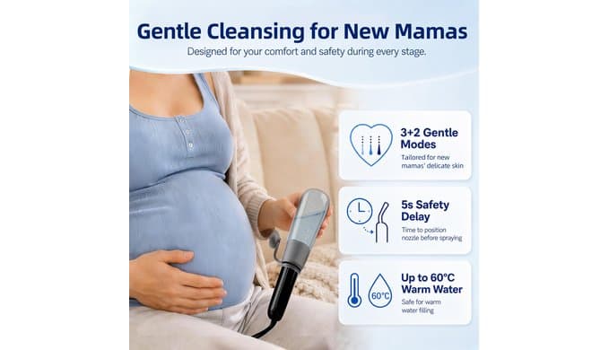 Xavilo Travel Portable Electric Bidet, 3 Pressure Levels & 2 Spray Modes thumbnail 4
