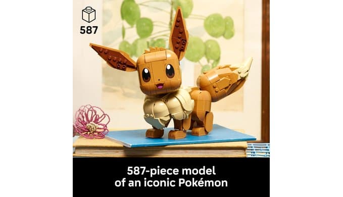 LEGO Pokémon Eevee - Collectible Building Set for Adults, Ages 18+ - Posable Pokémon Figure for Display - Desk, Bookshelf or Home Office Decor - Gift for Men & Women - 72151 thumbnail 3