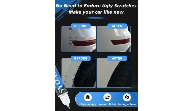 SYOAUTO Summit White GAZ Touch Up Paint Fit for Chevrolet or GMC Auto Touch up Paint Car Scratch Repair Pen Brush and Tip 2 in 1 (Summit White GAZ) thumbnail 3