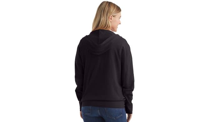 Hanes Women's Lightweight Full Zip Hoodie, Textured Cotton Zip Up, T-Shirt Hoodie thumbnail 2