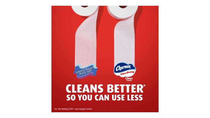 2 Charmin Ultra Strong Clean Touch Toilet Paper, 12 Family Mega XL Rolls = 84 Regular Rolls thumbnail 5