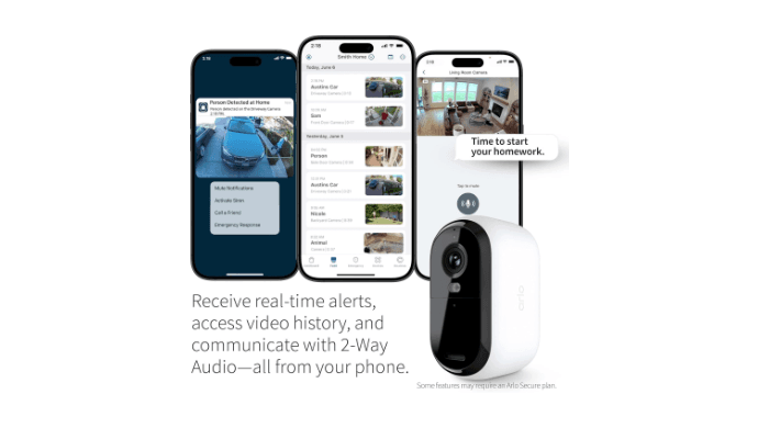 Arlo VMC3050-100NAR Essential 2nd Gen 2K Single Cam,White-Certified Refurbished thumbnail 3