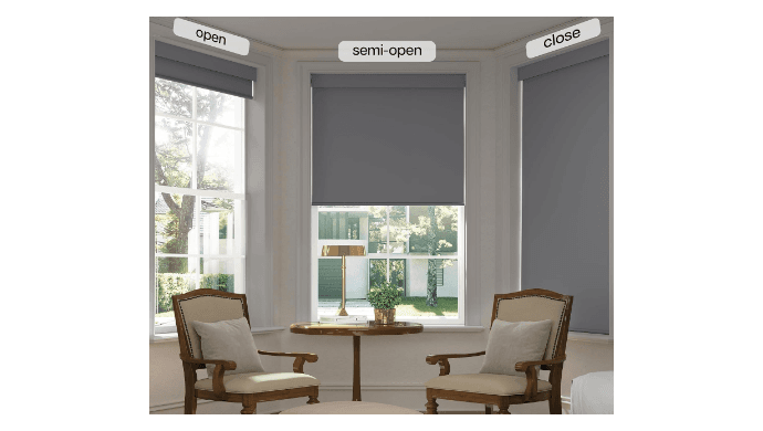 LazBlinds No Drill Blackout Roller Shades, 36" W x 72" H, Grey thumbnail 2
