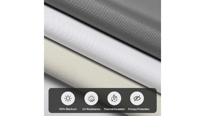 LazBlinds No Drill Blackout Roller Shades, 36" W x 72" H, Grey thumbnail 5
