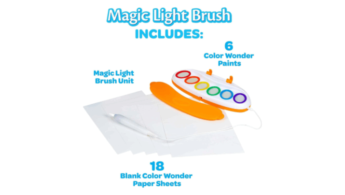 Crayola Color Wonder Magic Light Brush, Mess Free Painting for Kids, Age 3+ thumbnail 5