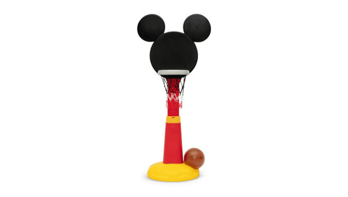 Delta Children Disney Mickey Mouse Plastic Basketball Set - Includes Basketball Hoop, 1 Basketball and Ball Pump, Red/Black thumbnail 1