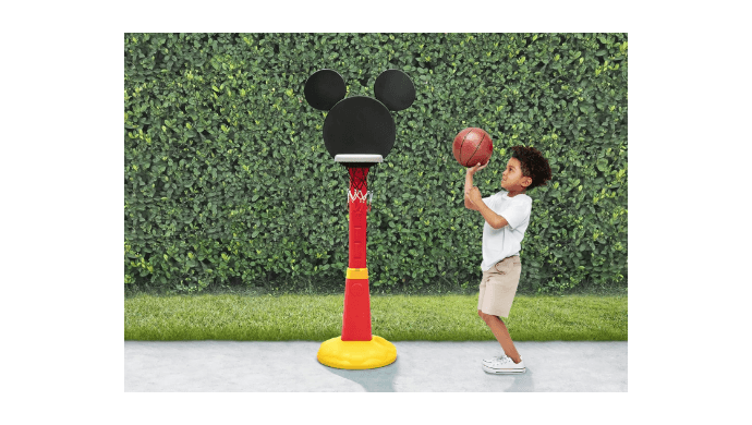 Delta Children Disney Mickey Mouse Plastic Basketball Set - Includes Basketball Hoop, 1 Basketball and Ball Pump, Red/Black thumbnail 2