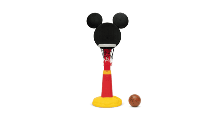 Delta Children Disney Mickey Mouse Plastic Basketball Set - Includes Basketball Hoop, 1 Basketball and Ball Pump, Red/Black thumbnail 5