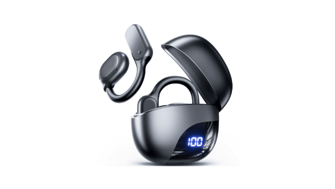 VEATOOL Wireless Earbuds Open Ear Headphone Sport, Bluetooth 5.3 Earbud, 80Hrs Earphone with Earhook, Noise Cancelling Mic,Light Weight Comfortable Fit,Suitable for Running,Workouts thumbnail 1
