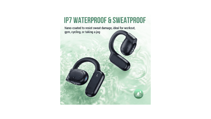 VEATOOL Wireless Earbuds Open Ear Headphone Sport, Bluetooth 5.3 Earbud, 80Hrs Earphone with Earhook, Noise Cancelling Mic,Light Weight Comfortable Fit,Suitable for Running,Workouts thumbnail 3