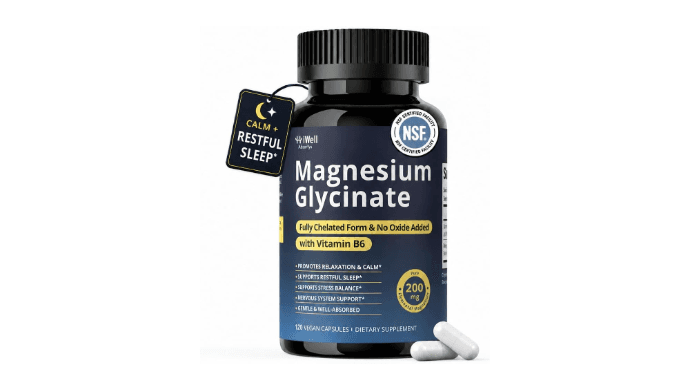 Magnesium Glycinate 200mg with Vitamin B6 for Women & Men, 120 Capsules thumbnail 1