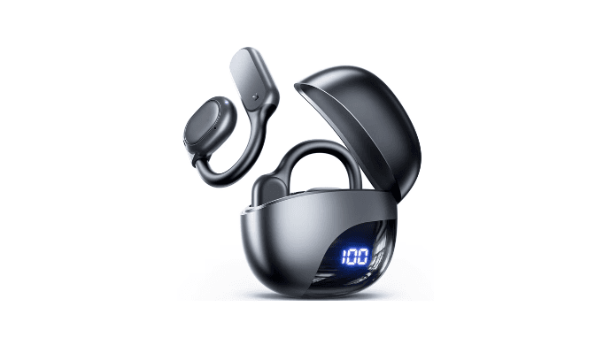 VEATOOL Wireless Earbuds Open Ear Headphone Sport, Bluetooth 5.3 Earbud, 80Hrs Earphone with Earhook, Noise Cancelling Mic,Light Weight Comfortable Fit,Suitable for Running,Workouts thumbnail 1