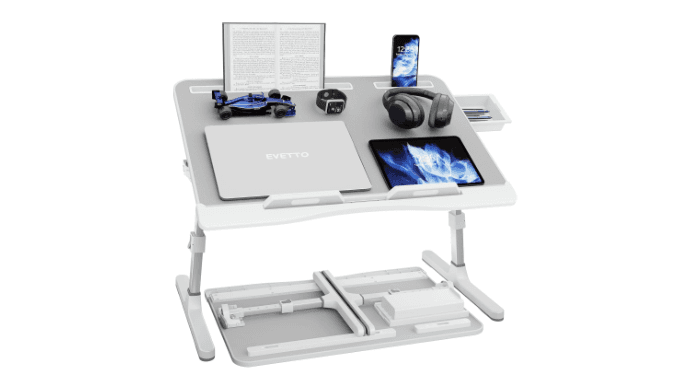 Laptop Desk for Bed, EVETTO X-Large Adjustable Laptop Table, Grey thumbnail 1