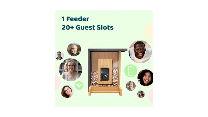 Birdfy Smart Bird Feeder with Camera, High-End Bamboo, Mini in Size, Solar Powered, Auto Capture Birds & Notify in Time, Powerful AI Recognition, Ideal Gift Present thumbnail 5