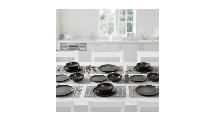 Vesteel Dinnerware Set for 4, 12 Pieces Premium Stoneware Plates and Bowls Set, Handmade Reactive Glaze Dishes for Home, Chip & Scratch Resistant, Microwave and Dishwasher Safe - Forest Green thumbnail 2