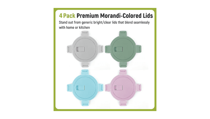 8 Pcs Glass Food Storage Containers with Airtight Lids, 3 Cup Round Lunch Box Jars for Soup Fruit Meal Prep - Microwave, Oven, Freezer Safe thumbnail 3
