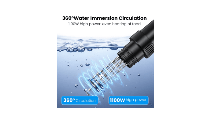 VAVSEA Sous Vide Machines, Precision Cooker, Waterproof Immersion Circulator with Digital Touch Screen and Accurate Temperature Time Control, Sous Vide Device for Home Kitchen thumbnail 2