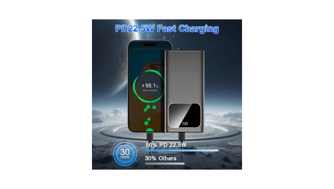 Portable Charger, 20000mah Power Bank, 22.5W Fast Charging Battery Pack with Usb-c/Usb-a Output, Digital Display Portable Phone Charger for iPhone 18/17/16/15/14/13 Pro Samsung Google LG iPad AirPods thumbnail 2