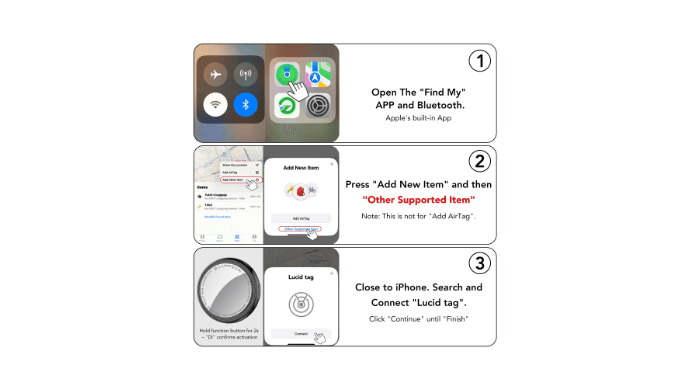 Bluetooth Tracker, Smart Air Tracker Tags-4 Pack, Key Finder and Item Locator Works with Apple Find My (iOS Only), with Protective Case/Key Ring/Lanyard, Tracker Tag for Keys/Luggage/Wallet, etc. thumbnail 4