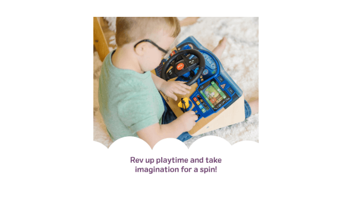 Melissa & Doug Vroom & Zoom, Interactive Wooden Dashboard, Racing Car Steering Wheel Toy, Lights & Sounds, Preschool Learning Toys for Girls & Boys 3+ - FSC Certified thumbnail 2