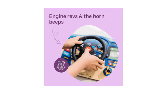 Melissa & Doug Vroom & Zoom, Interactive Wooden Dashboard, Racing Car Steering Wheel Toy, Lights & Sounds, Preschool Learning Toys for Girls & Boys 3+ - FSC Certified thumbnail 3