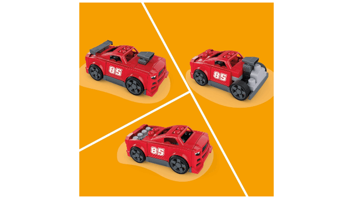 MEGA BLOKS Fisher-Price 3-in-1 Build & Go Race Car Block Toy thumbnail 3