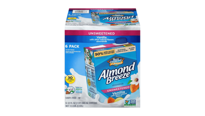 Almond Breeze Dairy Free Almondmilk, Unsweetened Vanilla, 32 Ounce (Pack of 6) thumbnail 1