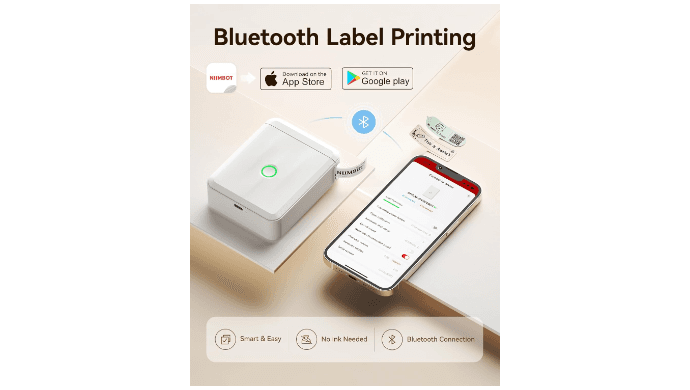 NIIMBOT D110 Upgrade Mini Label Maker, Bluetooth Thermal Printer for Daily thumbnail 5