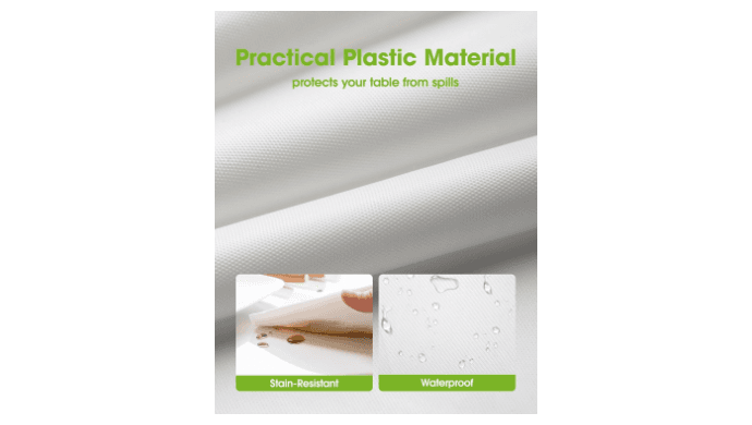 Pureegg Plastic Table Cloth Disposable 8 Pack 54 x 108 Inch, White thumbnail 4