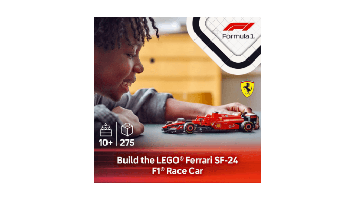 LEGO Speed Champions Ferrari SF-24 F1 Race Car Toys - Building Sets for Kids, Boys & Girls, Ages 10+ - Ferrari F1 Model Car Kits for Display or Play - Gift Ideas for Birthdays and Fans - 77242 thumbnail 2