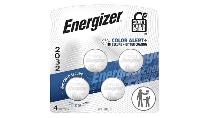 (4 PACK) Energizer 2032 Batteries - 3V Lithium Coin Batteries