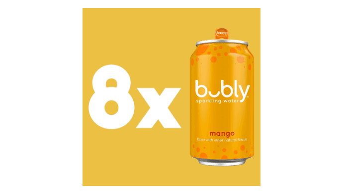 bubly Sparkling Water, Mango, 12 Fl Oz Cans (8 Pack) thumbnail 4
