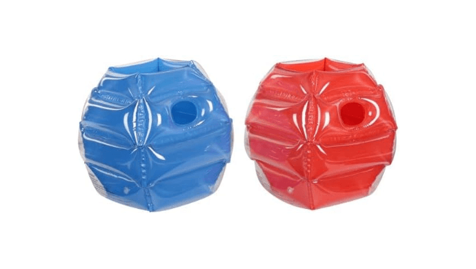 BANZAI: Bump N' Bounce Body Bumpers, A Game of Bumping & Bopping, 2 Bumpers Included in Red & Blue, Fun & Safe Cushion Inflatable Surface, For Ages 4 and up thumbnail 4
