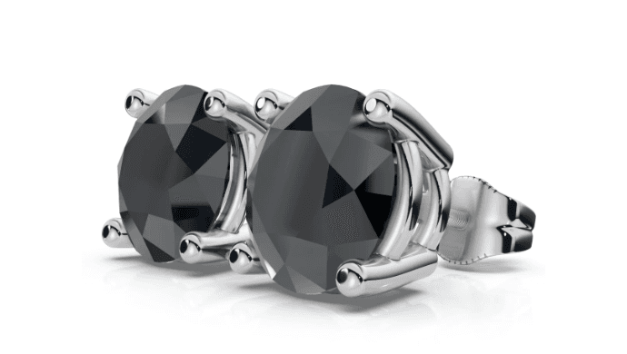 .25Ct - 8Ct TW Round 4-Prong Black Diamond Studs 14k Gold thumbnail 2