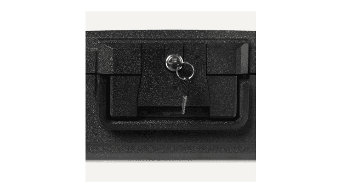 Amazon Basics Fire-Resistant Waterproof Fire Chest with Mechanical Key, Protects During Floods, 0.39 cu. ft, Black thumbnail 5