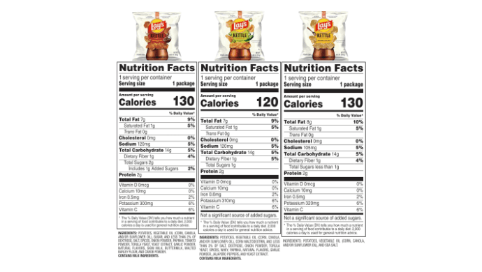 Lay's Kettle Cooked Potato Chips, Variety Pack, 0.85 Ounce (Pack of 40) thumbnail 2