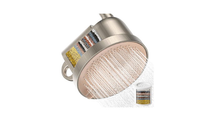 NSF Certified Filtered Shower Head - 5 Settings High Pressure Rain Shower Head with Filter for Hard Water Softener - Easy Install & Replace - Bathroom Showerhead to Remove Chlorine & Heavy Metals thumbnail 1