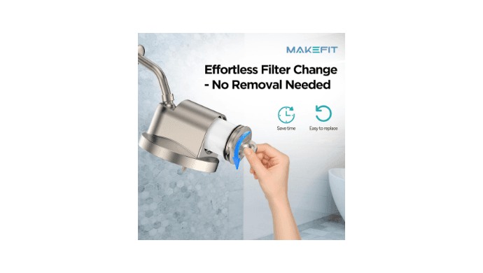 NSF Certified Filtered Shower Head - 5 Settings High Pressure Rain Shower Head with Filter for Hard Water Softener - Easy Install & Replace - Bathroom Showerhead to Remove Chlorine & Heavy Metals thumbnail 4