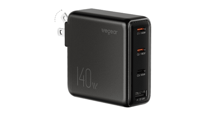 140W USB-C Charger for Laptop, Slim 4-Port PD 3.1 GaN Block-Black thumbnail 1