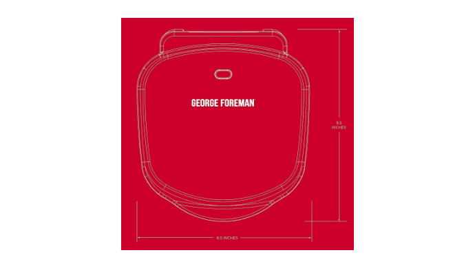 George Foreman GR10B 2-Serving Mini Grill & Panini Press, Compact 7.3” x 5.6” Cooking Surface,1–2 Servings, Dorms & Small Kitchens thumbnail 3