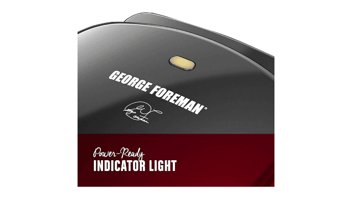 George Foreman GR10B 2-Serving Mini Grill & Panini Press, Compact 7.3” x 5.6” Cooking Surface,1–2 Servings, Dorms & Small Kitchens thumbnail 4