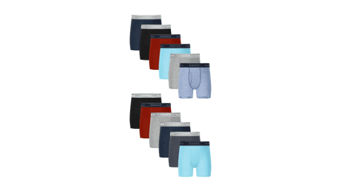 Hanes Boys' Boxer Briefs, Moisture-wicking Underwear for Boys & Toddlers, Assorted, 10 Or 12 Pack thumbnail 1